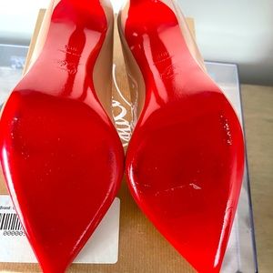 Gently used Size 40.5 Nude Color Christian Louboutin  Pigalle 100 Patent